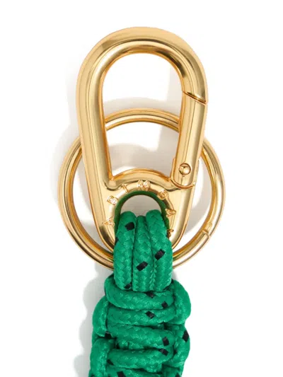 Bimba Y Lola Heart Key Ring With Ropes In Green