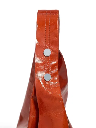 Bimba Y Lola Leather Maxi Bikini Paper Bag In Red