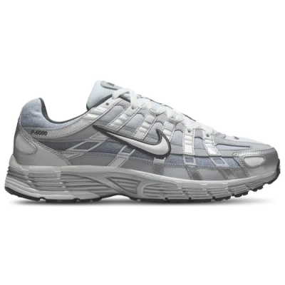 Nike P-6000 Leather And Mesh Sneakers In Gray
