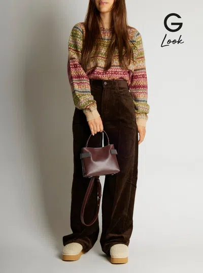 Brunello Cucinelli Small Leather Handbag Top Handle In Neutral