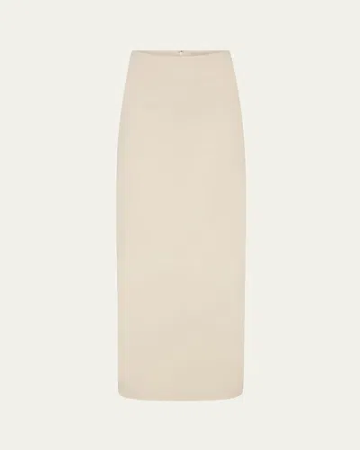St Agni Column Paper-taffeta Midi Skirt In White