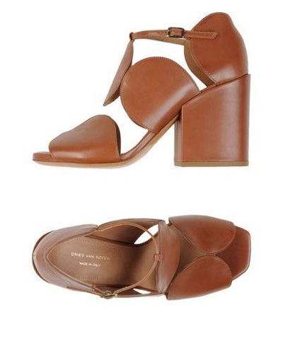 Shop Dries Van Noten Sandals In Brown