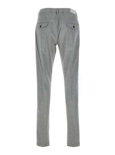 Eleventy Men Grey Pants With Elastic Drawstring Waist In Wool And Cashmere Blend Stretch Woman In Gray