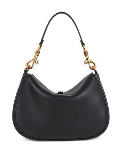Etro Medium Pony Shoulder Bag In Black