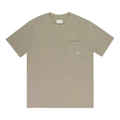 Pre-owned Aimé Leon Dore Crest Pocket T-shirt 'laurel Oak' | Tan | Men's Size S In Brown
