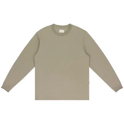 Pre-owned Aimé Leon Dore Pointelle Long-sleeve T-shirt 'laurel Oak' | Tan | Men's Size M In Brown