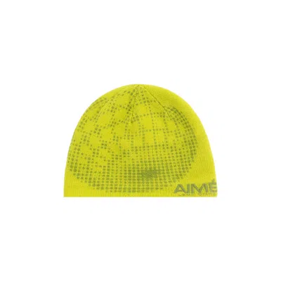 Pre-owned Aimé Leon Dore X New Balance Geo Print Beanie 'lime' | Green | Men's Size Onesize