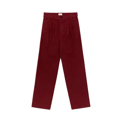 Pre-owned Aimé Leon Dore Garment Dyed Double Pleated Pant 'chocolate' | Red | Men's Size L