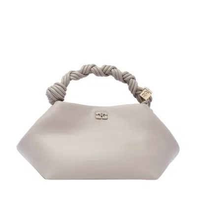 Ganni Mini Bou Recycled Leather Bag In Neutral