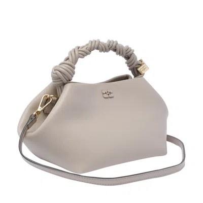 Ganni Mini Bou Recycled Leather Bag In Neutral