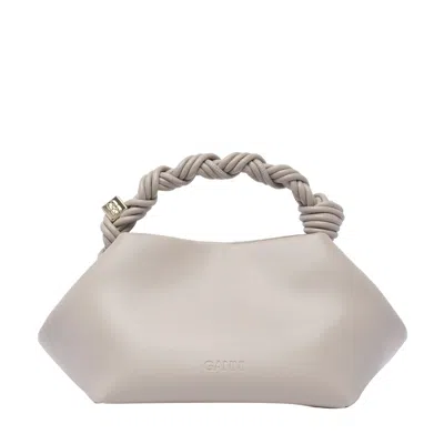 Ganni Mini Bou Recycled Leather Bag In Neutral