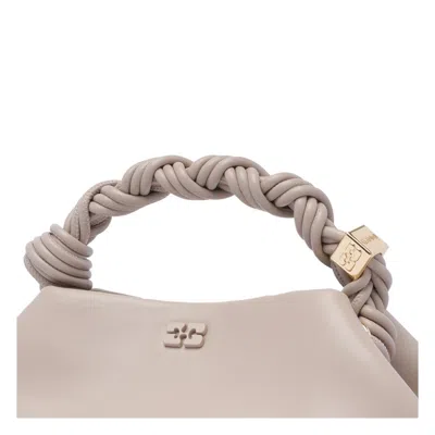 Ganni Mini Bou Recycled Leather Bag In Neutral