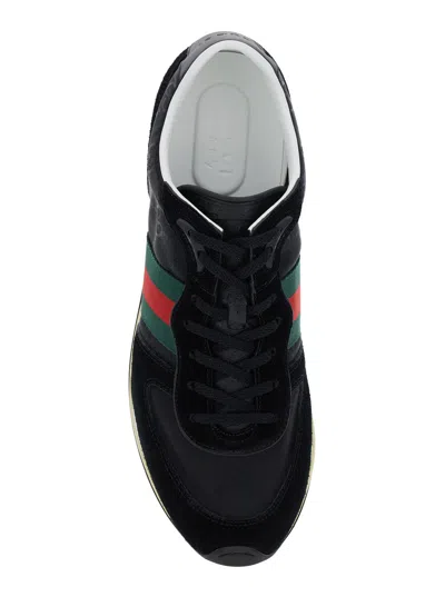 Gucci Sneaker Re-motion In Black Gg Fabric Men