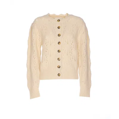 Isabel Marant Étoile Isabel Marant Etoile Lace-knit Cardigan With Button Details In Neutral