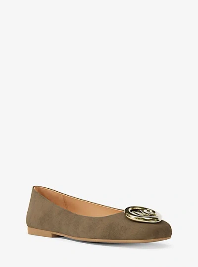 Michael Kors Milan Suede Ballet Flat In Brown