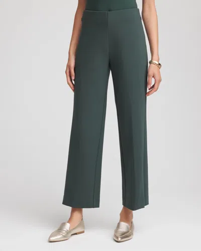 Chico's Juliet Slim Wide-leg Cropped Pants In Darkest Spruce In Green