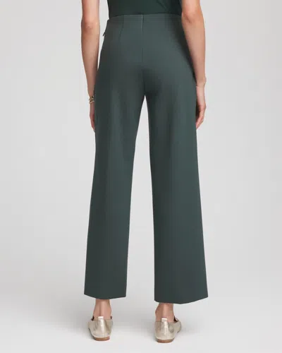 Chico's Juliet Slim Wide-leg Cropped Pants In Darkest Spruce In Green