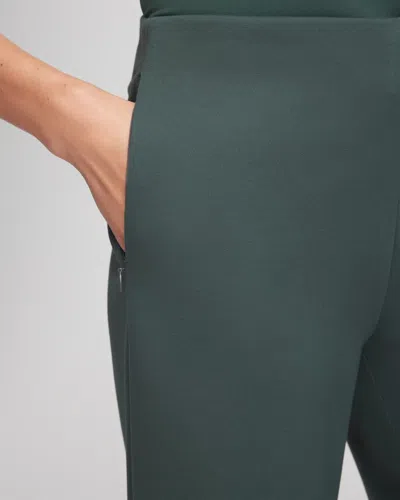 Chico's Juliet Slim Wide-leg Cropped Pants In Darkest Spruce In Green