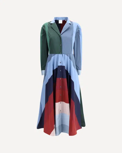Sara Roka Chemisier Dress In Multi