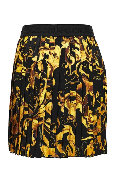 Versace Jeans Couture Women's Baroque Pleated Mini Skirt In Multi