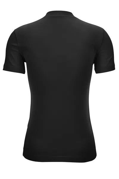 Versace Jeans Couture "v-emblem" Logo T-shirt In Black