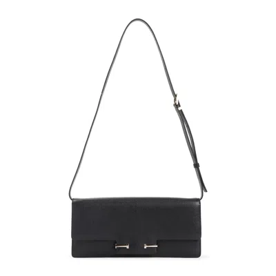 Tom Ford Black Leather Crossbody Bag In Black