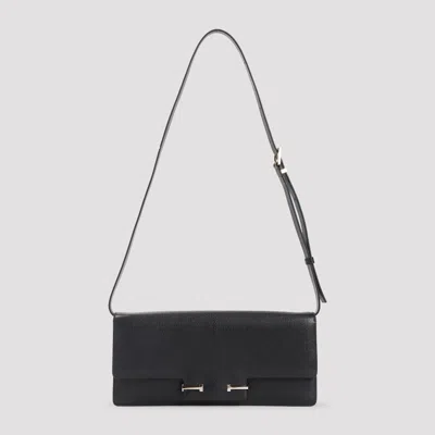 Tom Ford Black Leather Crossbody Bag In Black