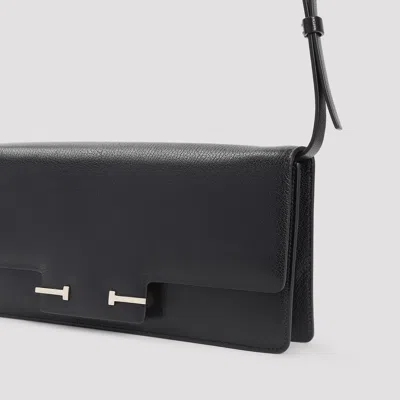 Tom Ford Black Leather Crossbody Bag In Black