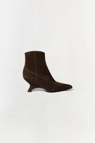 Simkhai Shadow Suede Western Booties In Brown | ModeSens