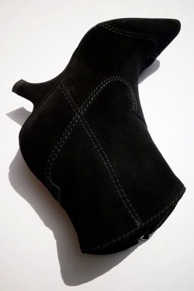 Simkhai Shadow High Heels Ankle Boots In Black Suede In Black