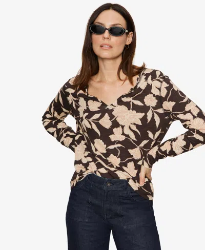 Sanctuary Women's Printed Long-sleeve T-shirt In Brown