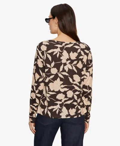 Sanctuary Women's Printed Long-sleeve T-shirt In Brown
