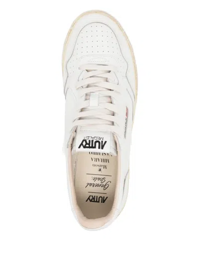 Autry Medalist Low Vintage X Mihara Yasuhiro White Sneakers With Handcrafted Sole In Leather Man In White