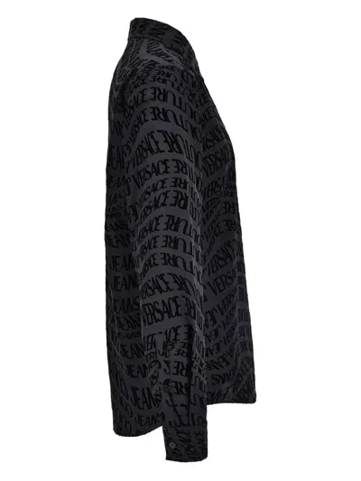 Versace Jeans Couture Printed Shirt In Black