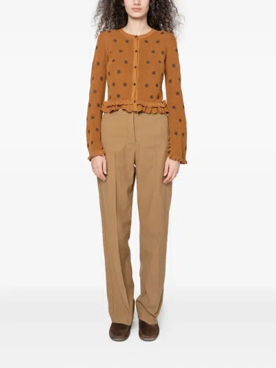 Muller Of Yoshiokubo Bumpy Trousers In Brown