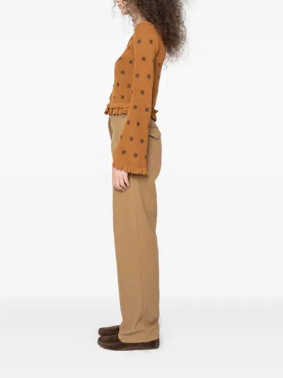 Muller Of Yoshiokubo Bumpy Trousers In Brown