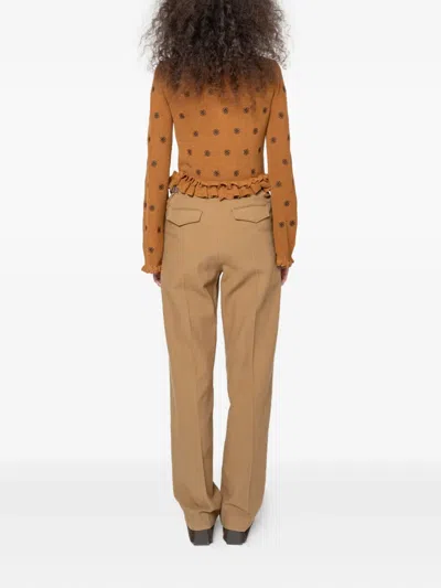 Muller Of Yoshiokubo Bumpy Trousers In Brown