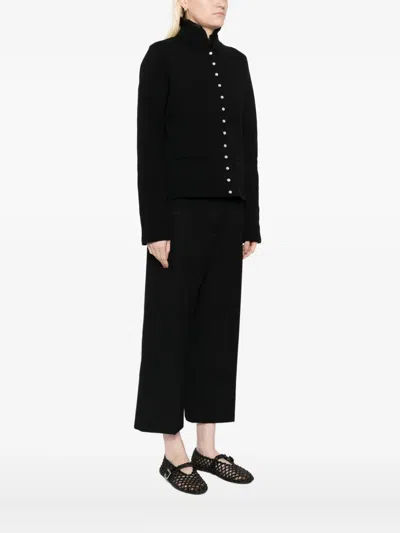Agnès B. Buttoned-up Jacket In Black
