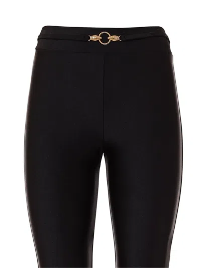 Just Cavalli Ring-detail Trousers In Black
