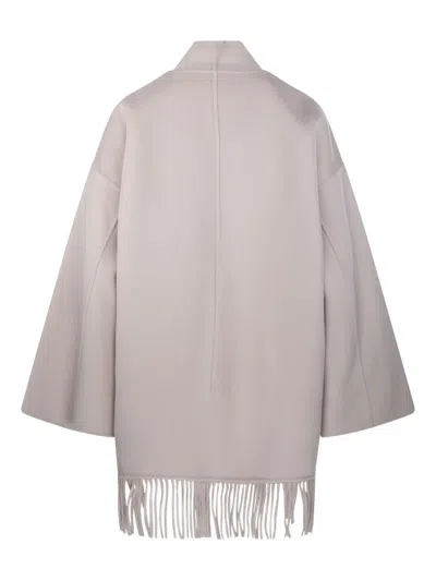 The Dynamis Studio Fring-edges Patch-pocket Coat In Neutral