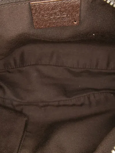 Pre-owned Gucci 2000-2015 Small Gg Canvas Web Pop Shoulder Bag In Brown