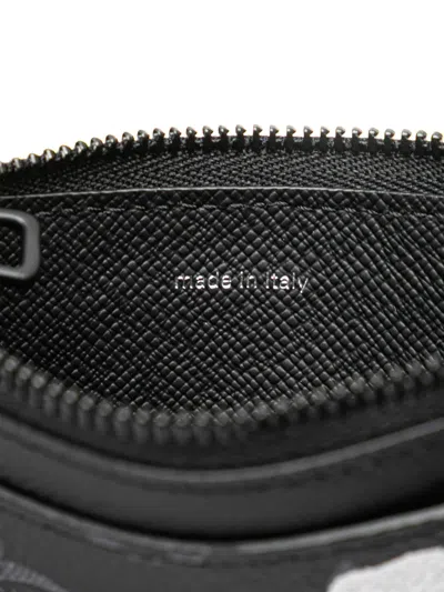 Pre-owned Louis Vuitton 2021-2025 Yayoi Kusama Monogram Eclipse Coin Card Holder In Black