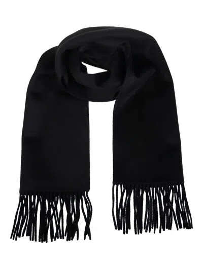 The Dynamis Studio Fringed Scarf In Black