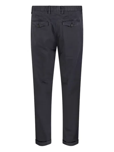 Myths Tailored Grey Long Pants With Smooth Finish And Rolled Cuffs In Black