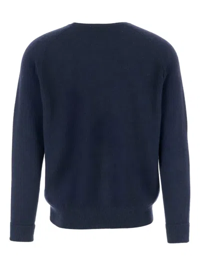 Oliver Lattughi Cashmere Crewneck Sweater In Blue