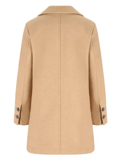 Camplin Double-breasted Coat In Brown