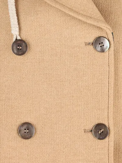 Camplin Double-breasted Coat In Brown