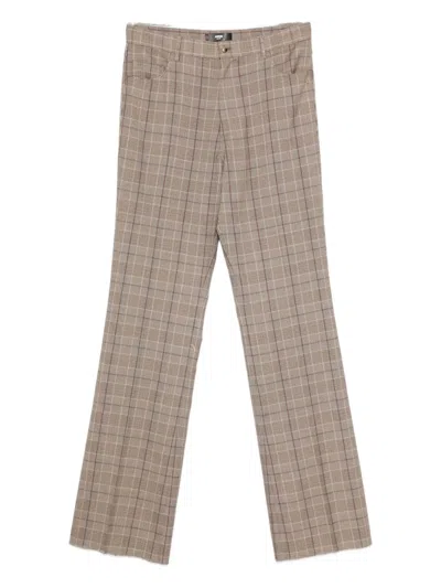 Amiri Checked Trousers In Neutral