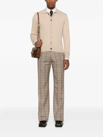 Amiri Checked Trousers In Neutral