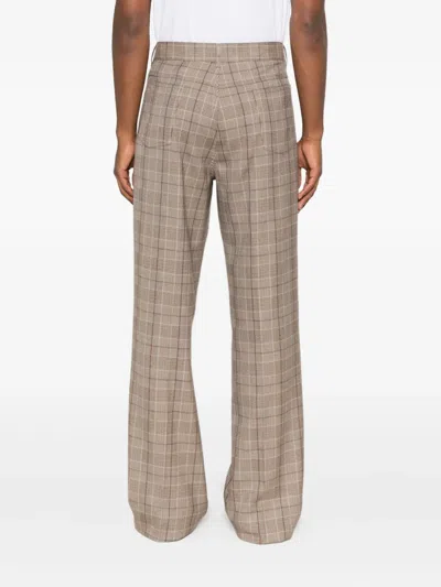 Amiri Checked Trousers In Neutral